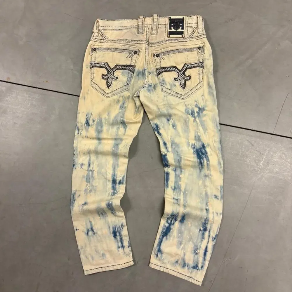 beautiful y2k rock revival slim straight jeans